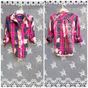 Bleach Distressed Flannel